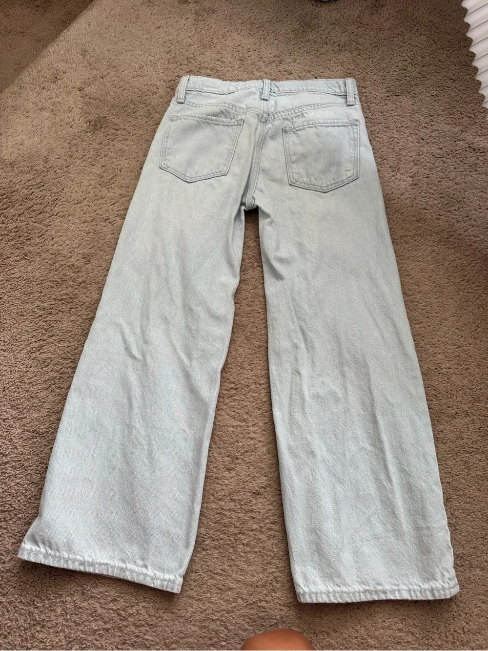 Old Navy Light Blue Distressed Kids' Wide-Leg Jeans
